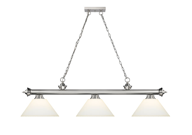 2306-3BN-AMO14 - Cordon 3 Light 57" Billiard - Brushed Nickel