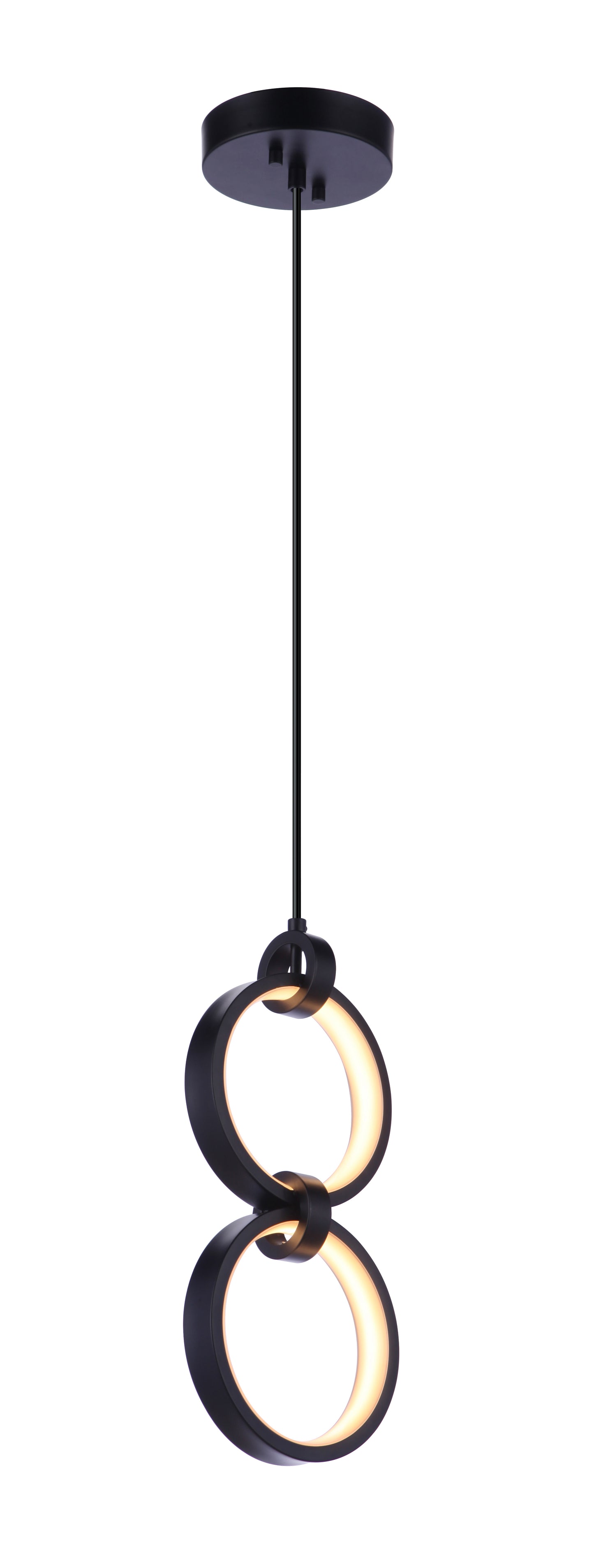 59392-FB-LED - Context 2 Light 5.13" Wide Pendant - Flat Black