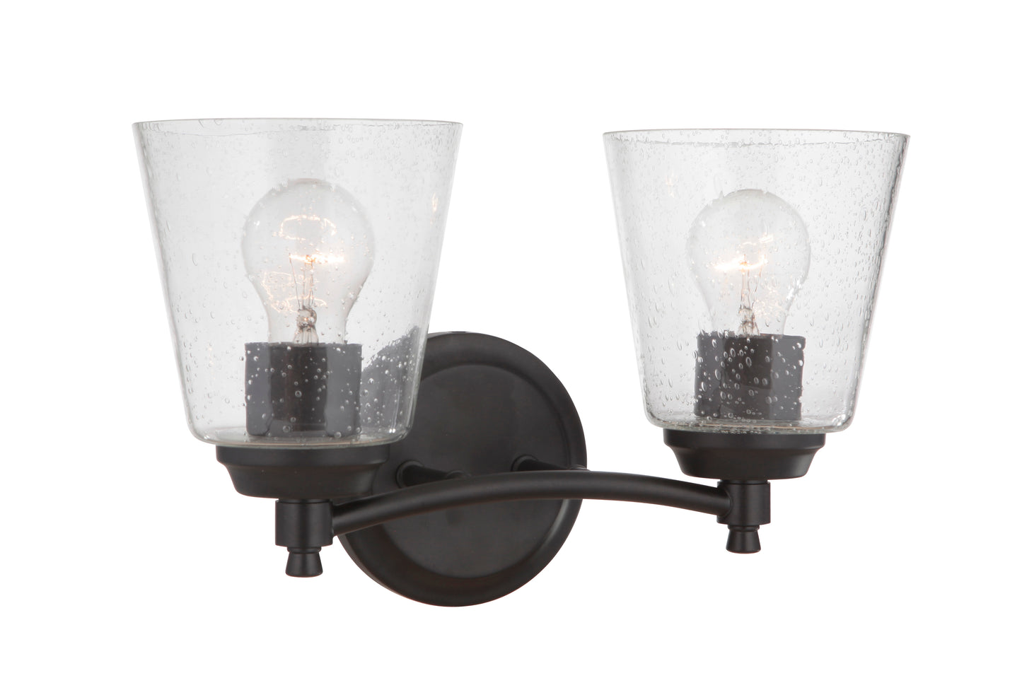 50202-FB - Tyler 2 Light 14" Wide Vanity Light - Flat Black