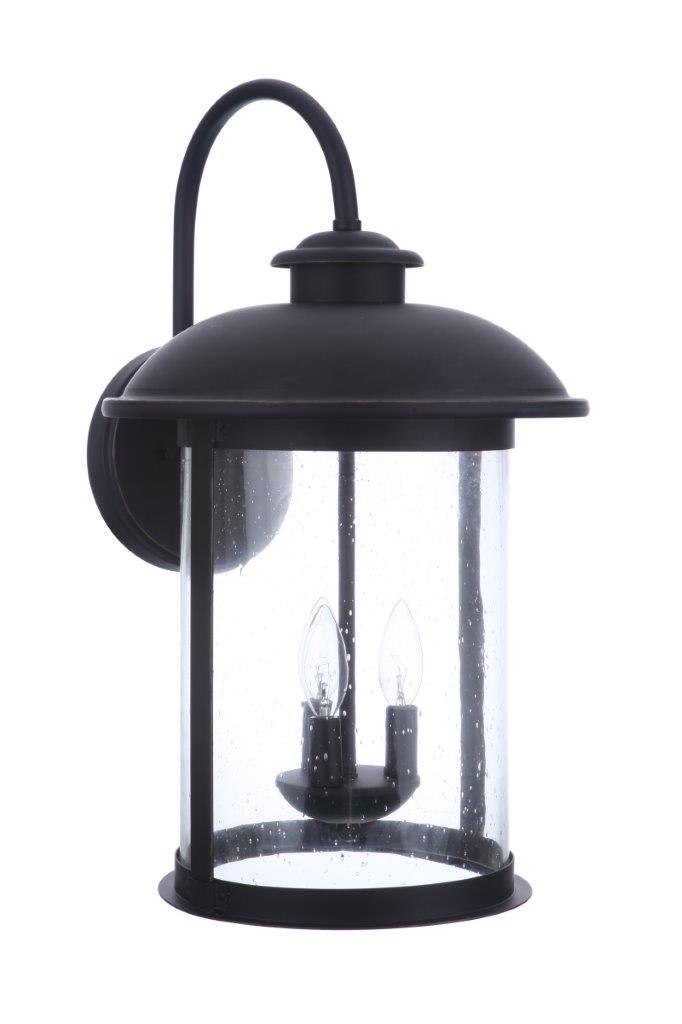 ZA3234-DBG - O'Fallon 3 Light 22" High Outdoor Wall Lantern - Dark Bronze Gilded