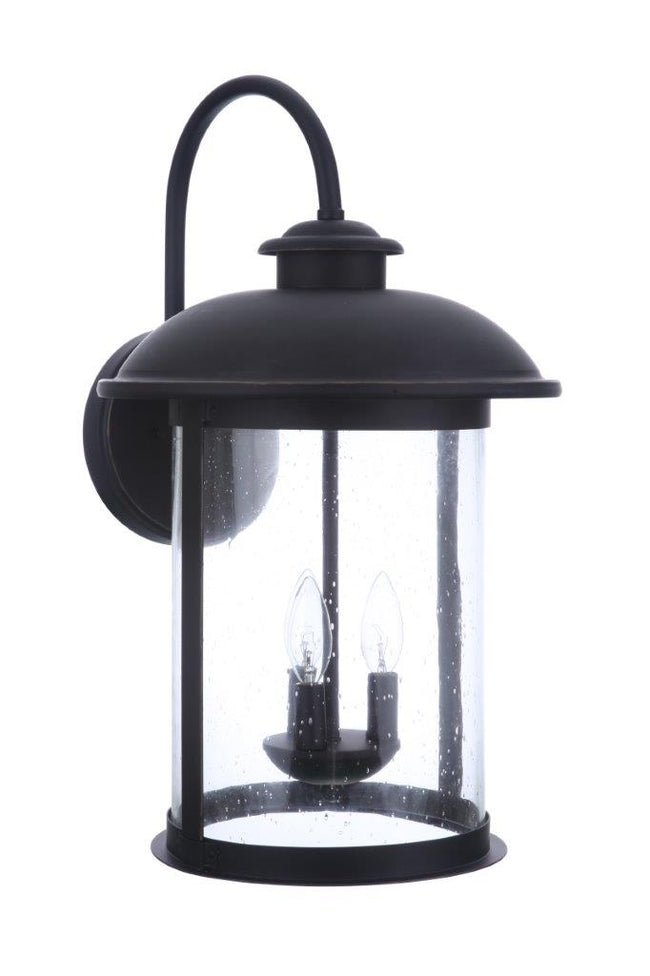 ZA3234-DBG - O'Fallon 3 Light 22" High Outdoor Wall Lantern - Dark Bronze Gilded