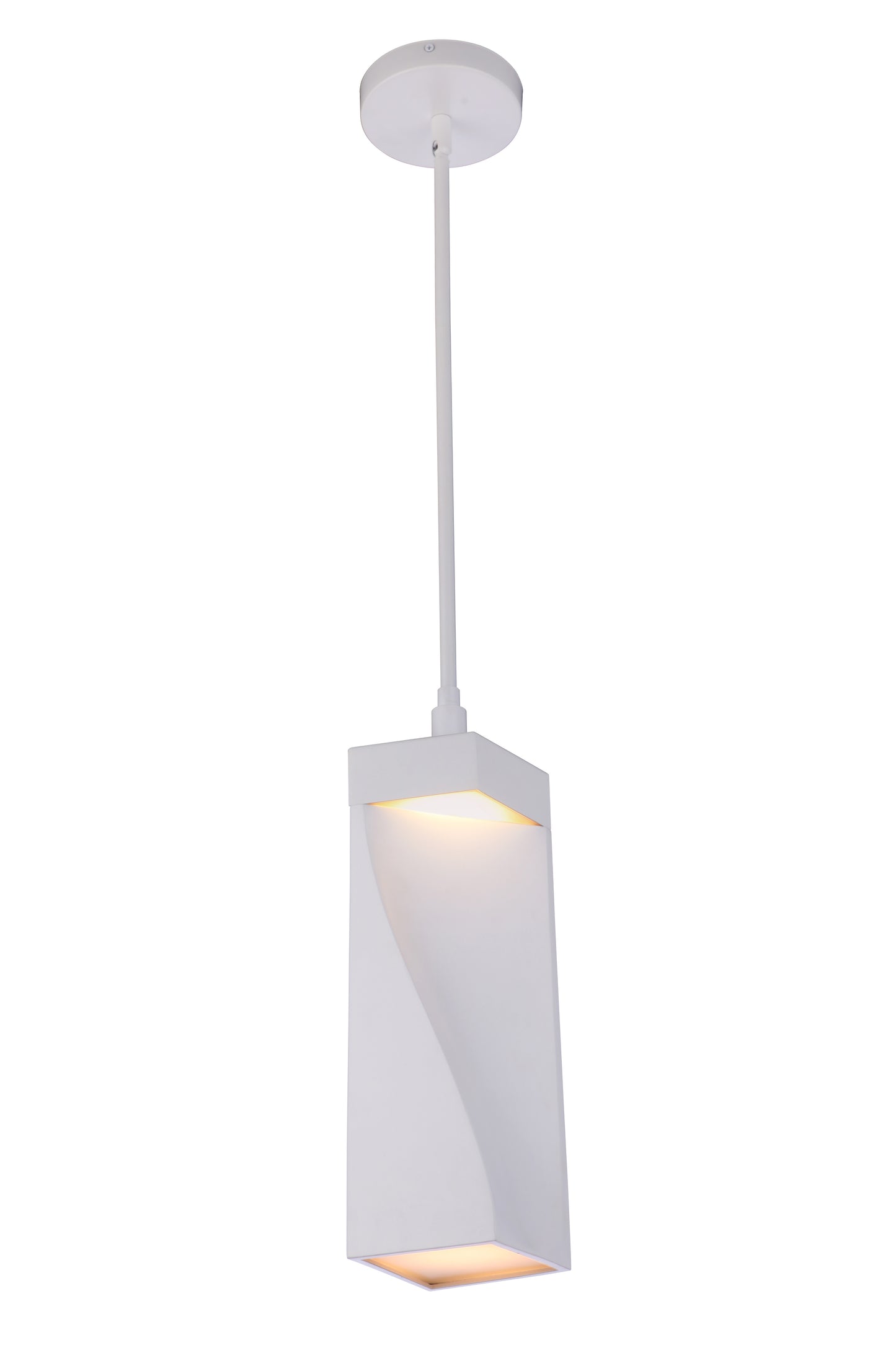 P990W-LED - Drama 2 Light 6" Wide Mini Pendant - White
