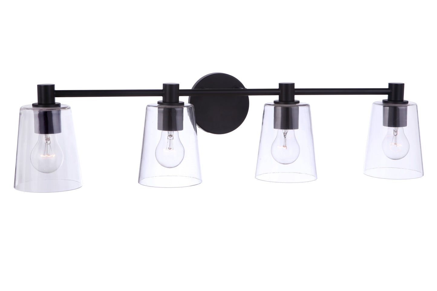 12633FB4 - Emilio 4 Light 33" Wide Vanity Light - Flat Black