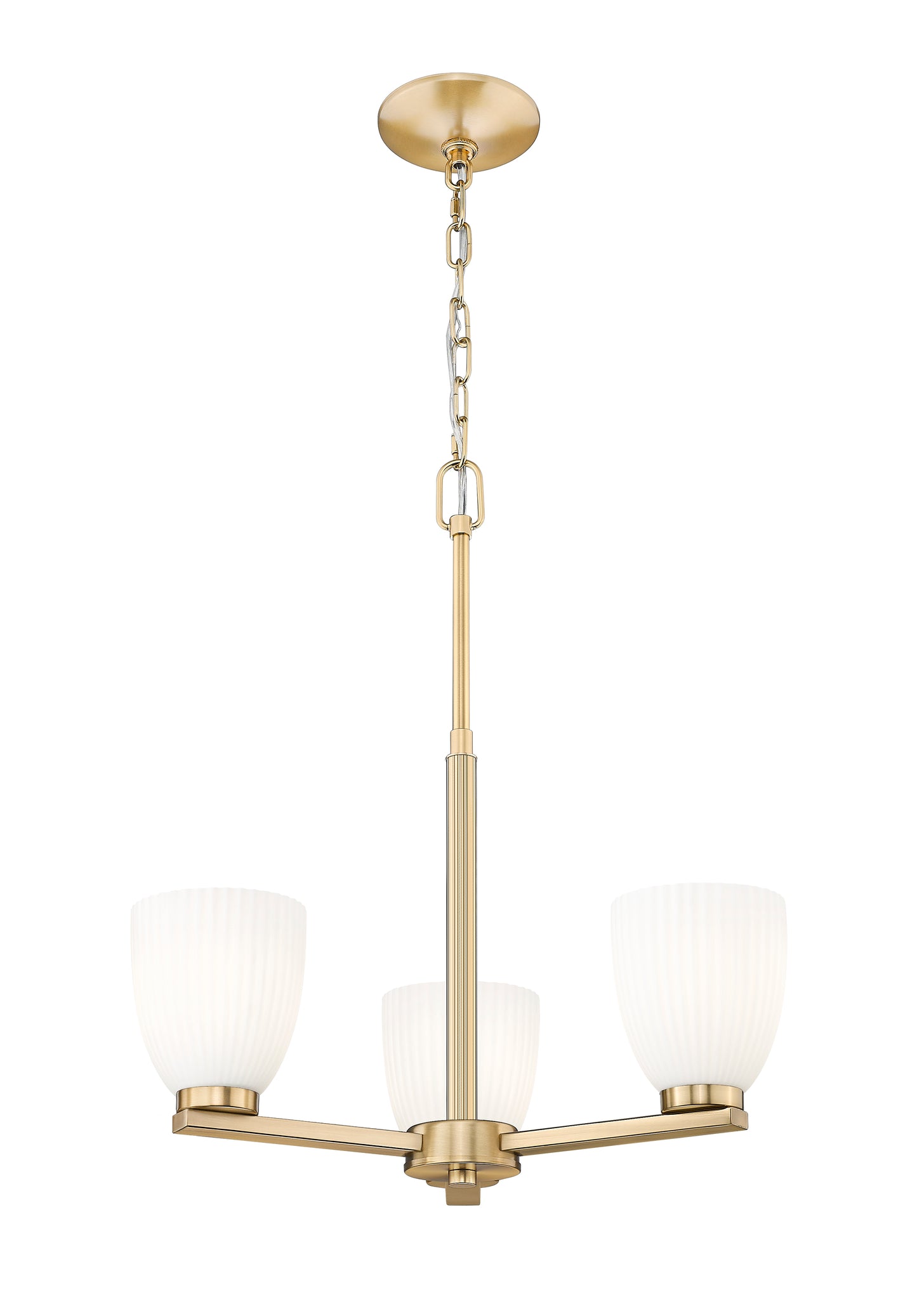 7518-3MGLD - Naya 3 Light 19" Chandelier - Modern Gold