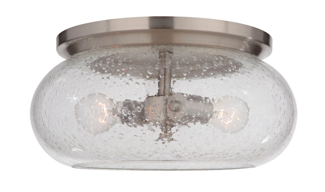 49982-BNK - Serene 2 Light 14.5" Wide Flush Mount - Brushed Nickel