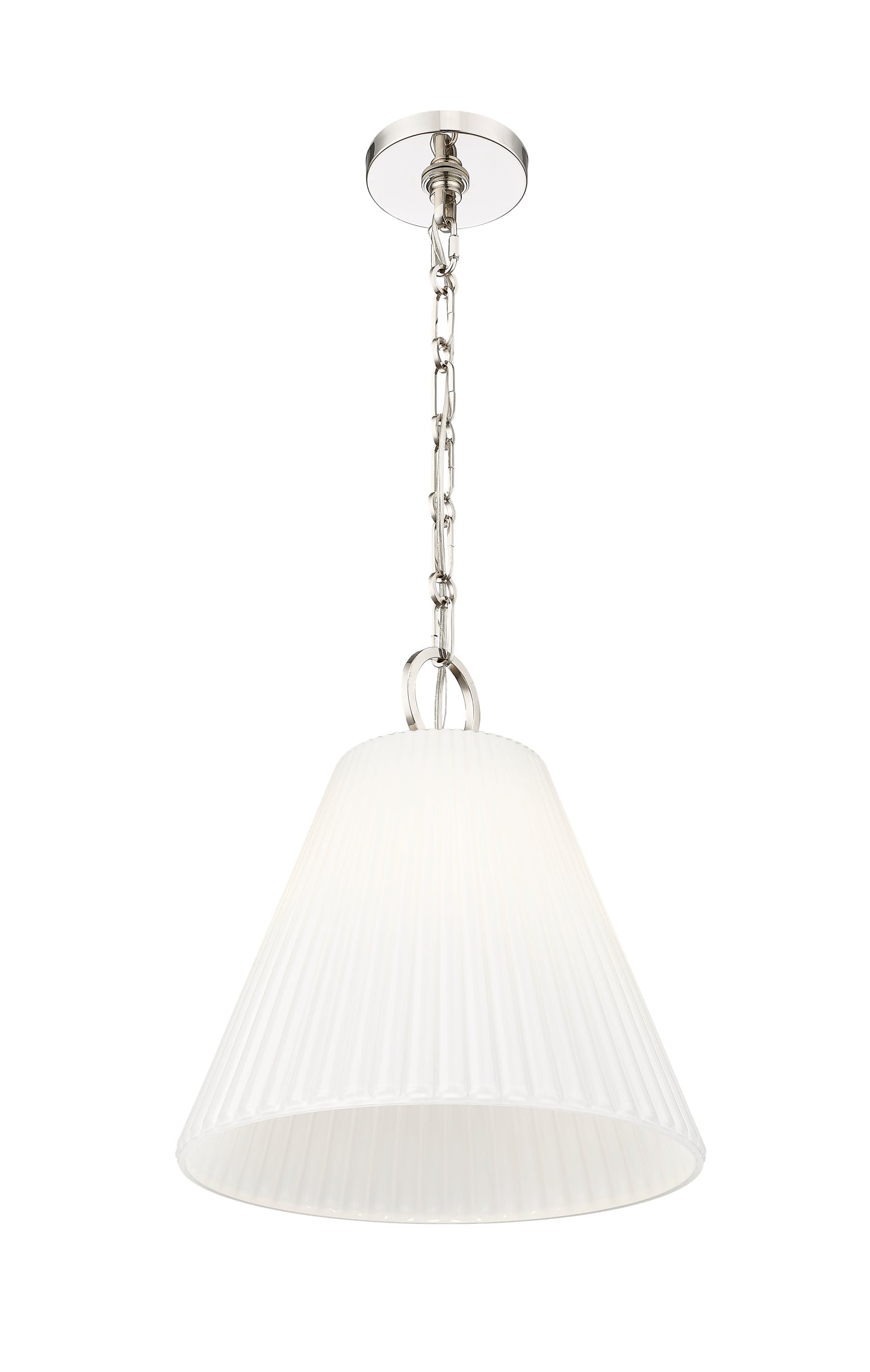 3042P14-PN - Alaric 1 Light 14" Pendant - Polished Nickel