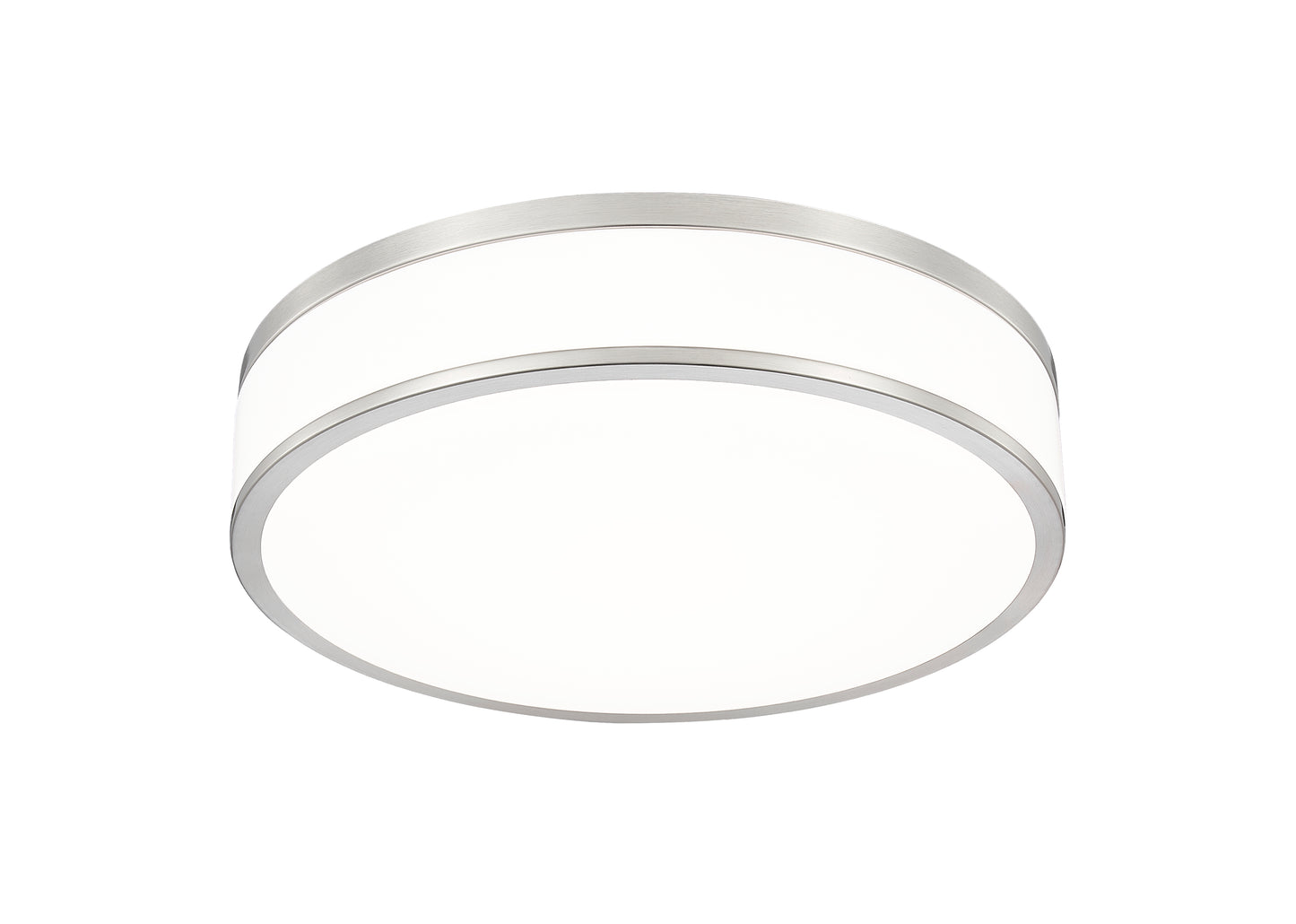 1012F16-BN-LED - Ballord 1 Light Flush 16" Mount - Brushed Nickel