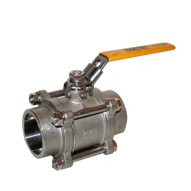 1/4" - 1030C 1000# WOG Three-Piece Socket Weld Stainless Ball Valve