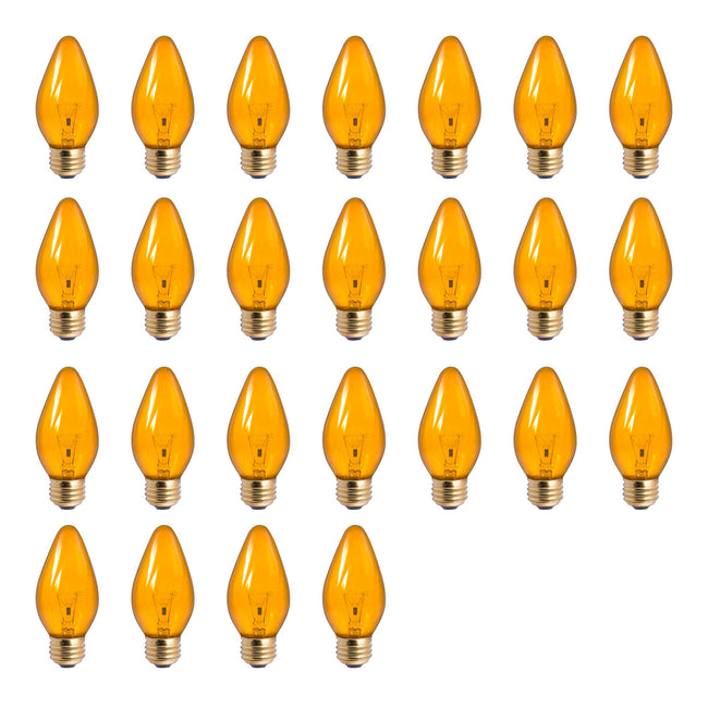 421240 - Specialty Amber F15 LED Light Bulb - 40 Watt - 25 Pack