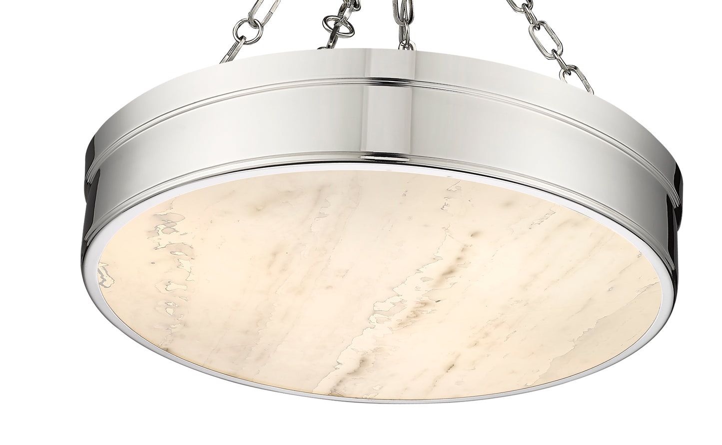 1944SF22-PN-LED - Anders 3 Light Semi Flush 22" Mount - Polished Nickel
