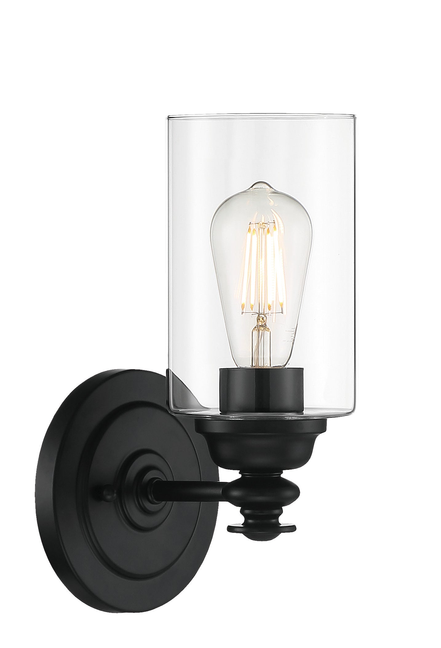 49801-FB-C - Dardyn 1 Light 11.13" High Wall Sconce - Flat Black