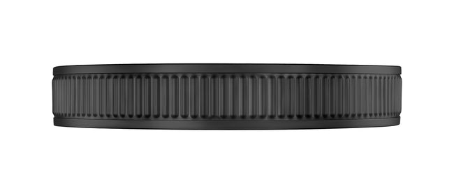 1013F16-MB-LED - Stari 1 Light Flush 17" Mount - Matte Black