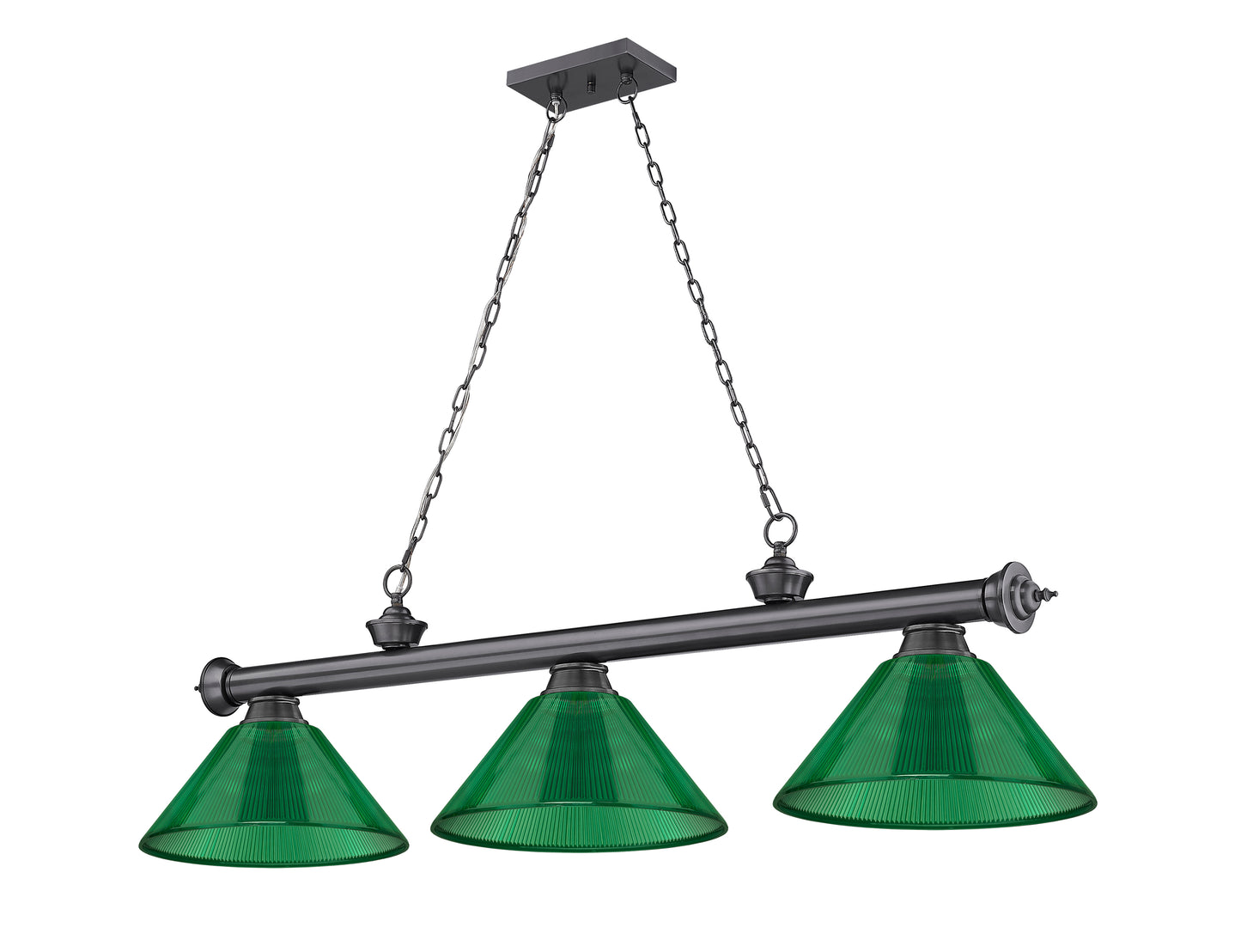 2306-3BP-ARG - Cordon 3 Light 57" Billiard - Bronze Plate