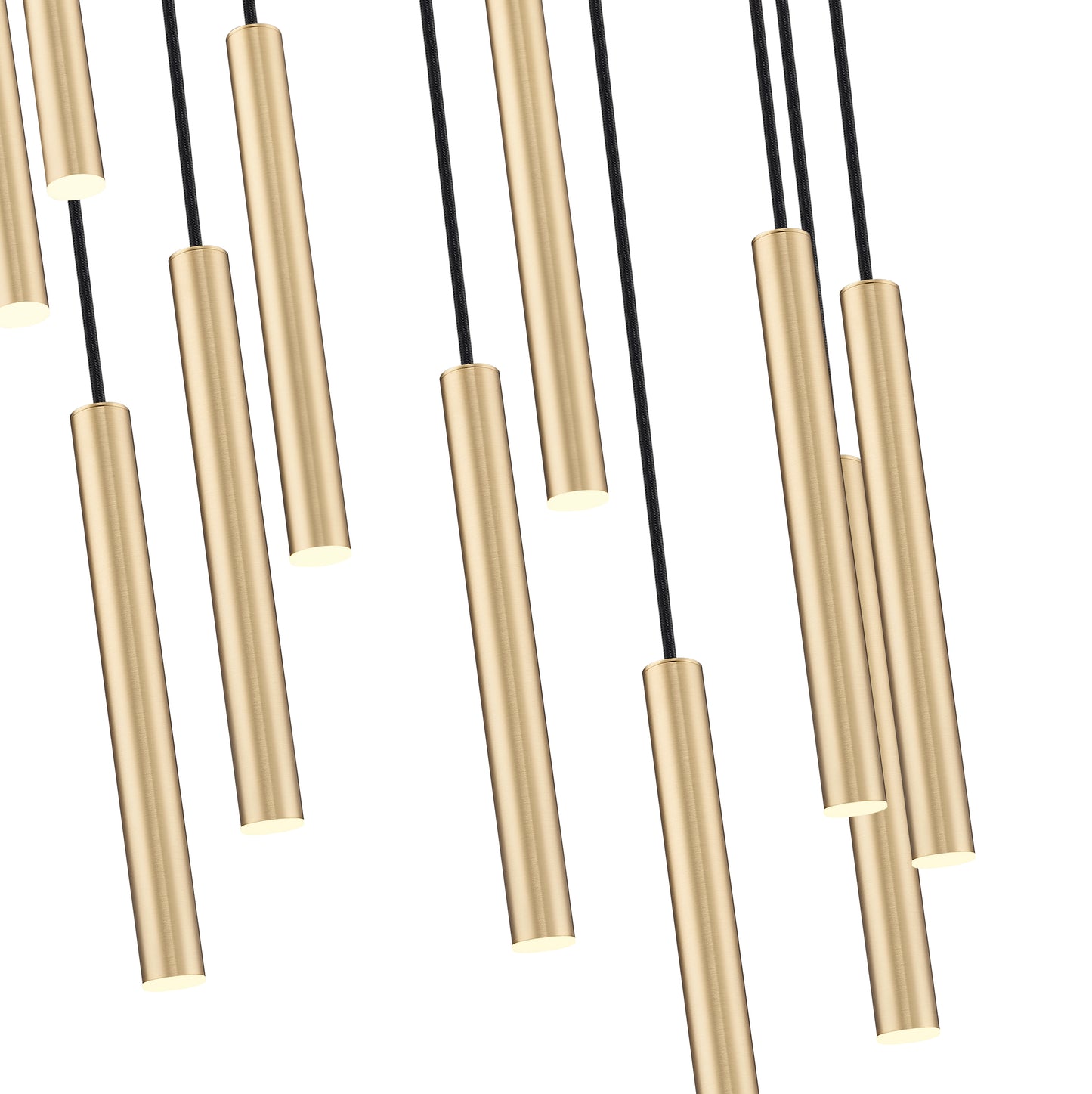 919MP12-11R-MGLD-LED - Forest 11 Light 24" Chandelier - Modern Gold