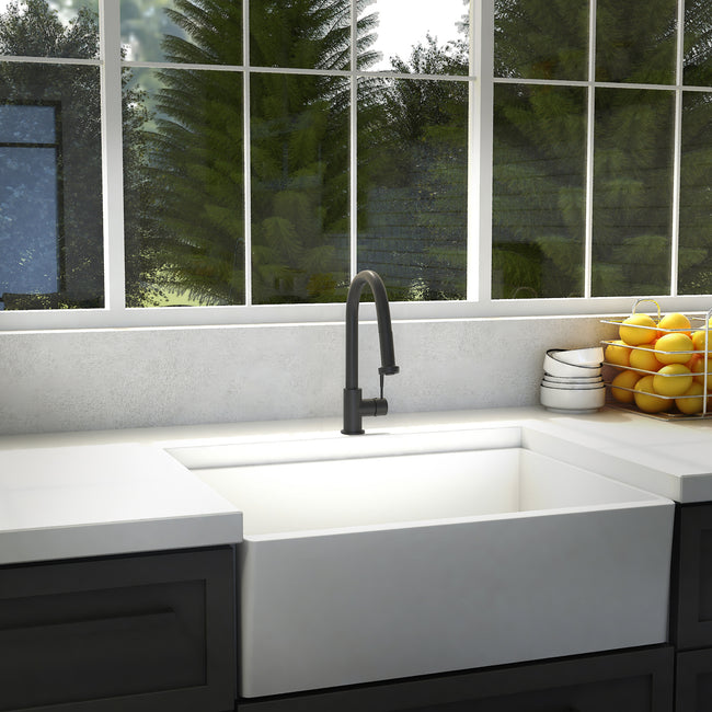 MON-KF-MB - Monet Kitchen Faucet in Matte Black