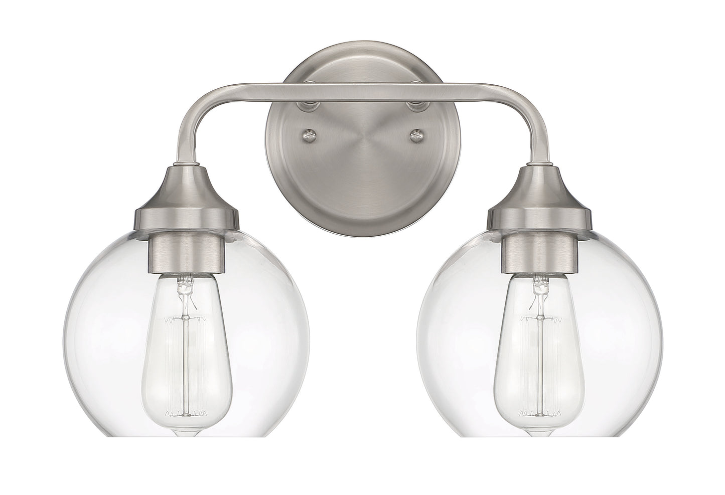 56202-BNK - Glenda 2 Light 14.75" Wide Vanity Light - Brushed Nickel