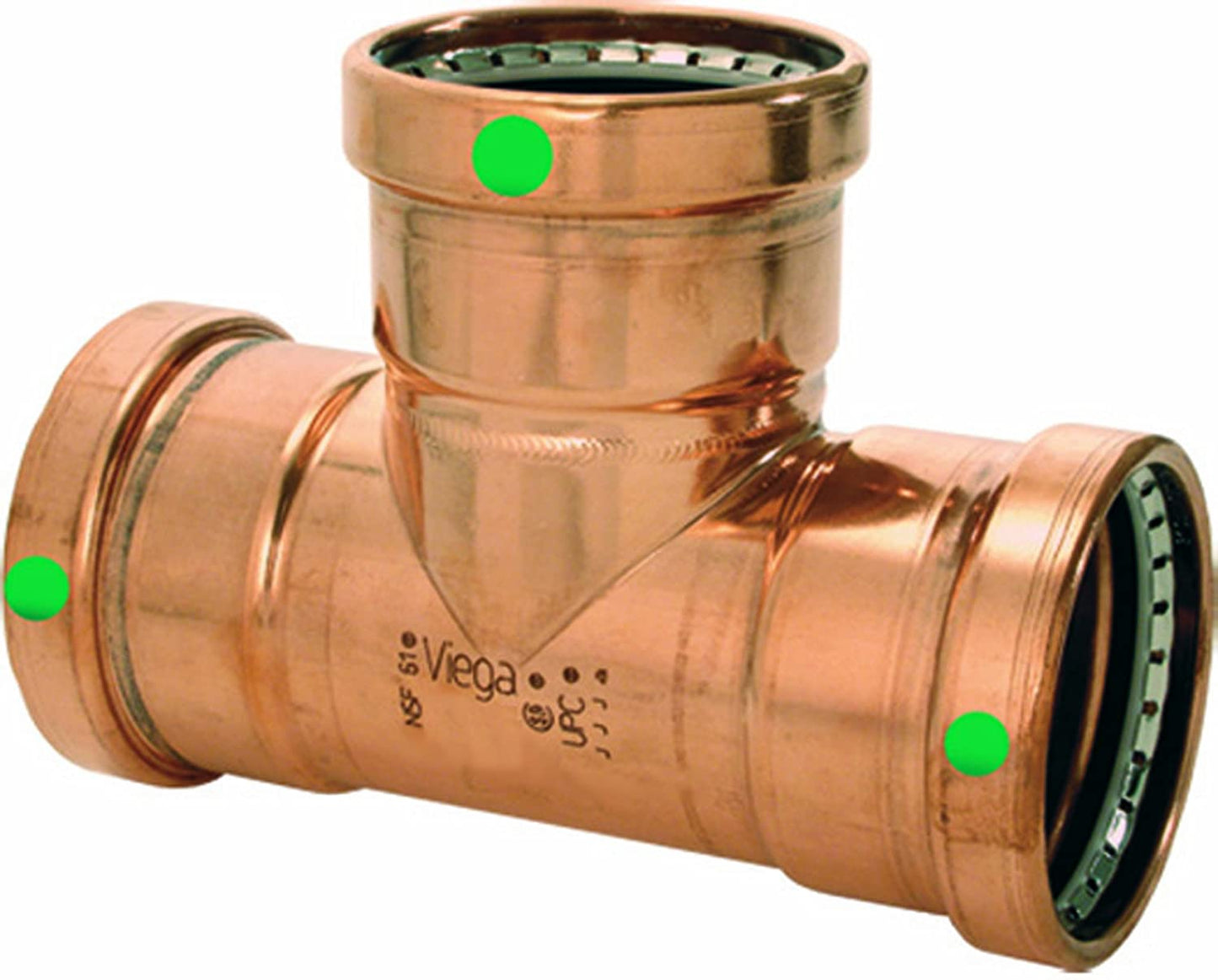 20698 - 3" x 3" x 2" ProPress XL-C Copper Tee (Lead Free)