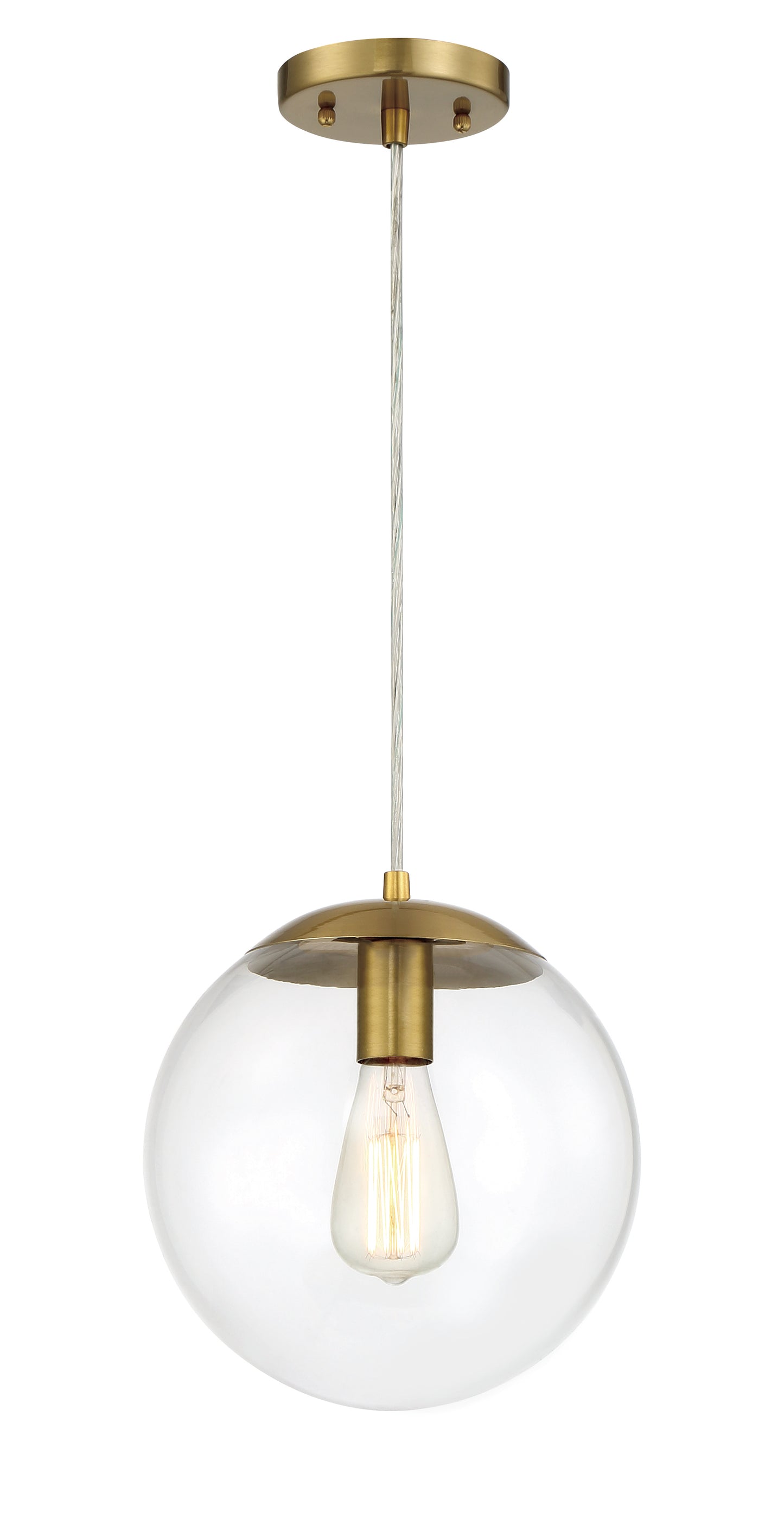 56891-SB - Gaze 1 Light 10" Wide Pendant - Satin Brass