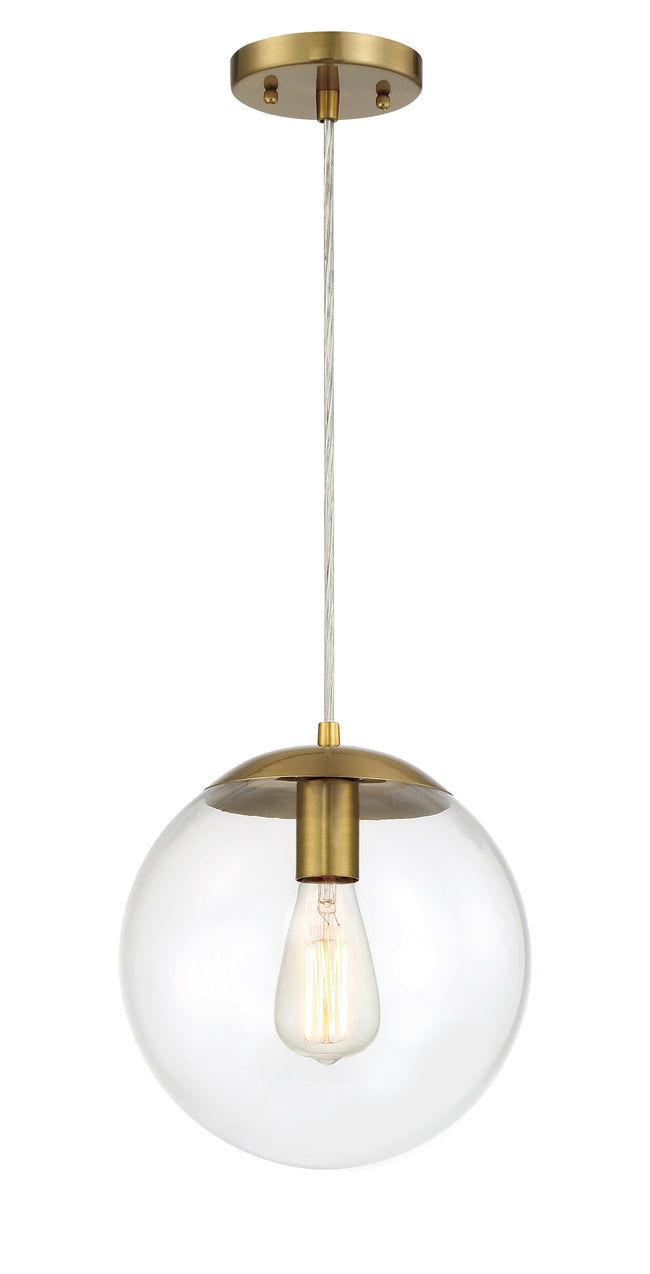 56891-SB - Gaze 1 Light 10" Wide Pendant - Satin Brass
