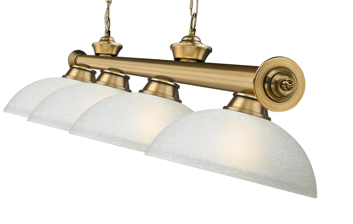 2306-4RB-DWL14 - Cordon 4 Light 81" Billiard - Rubbed Brass