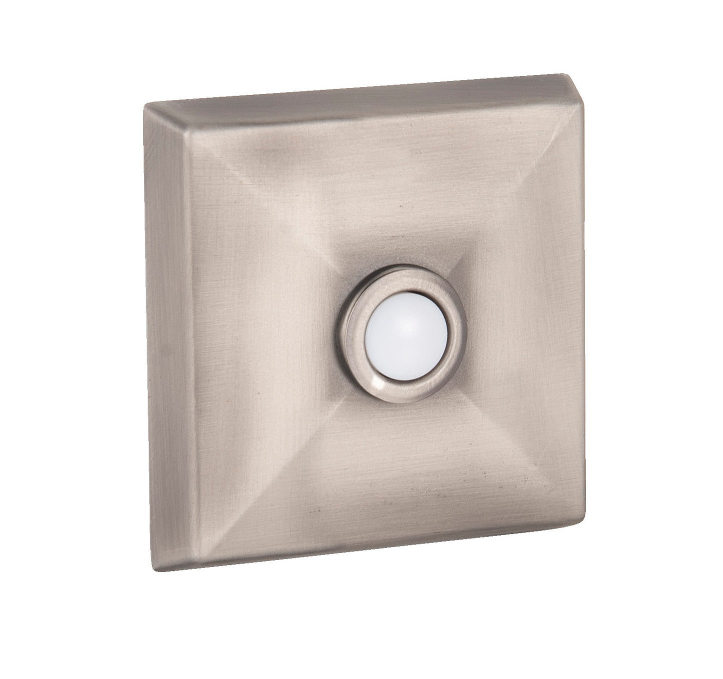 PB5017-PT - Push Button-Recessed 1 Light 3" Wide Chime Button - Pewter