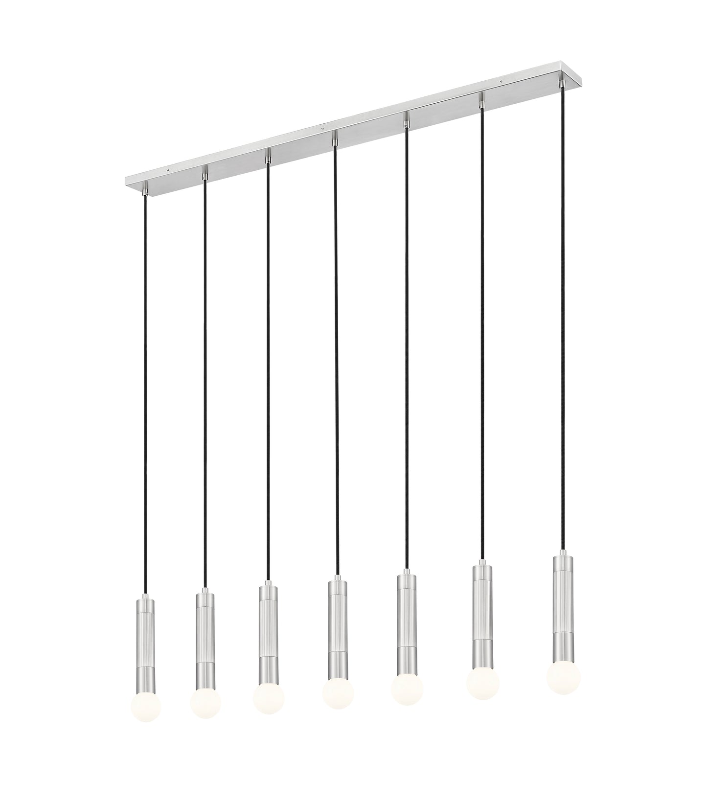 1956P-7L-BN - Stari 7 Light Linear 54" Chandelier - Brushed Nickel