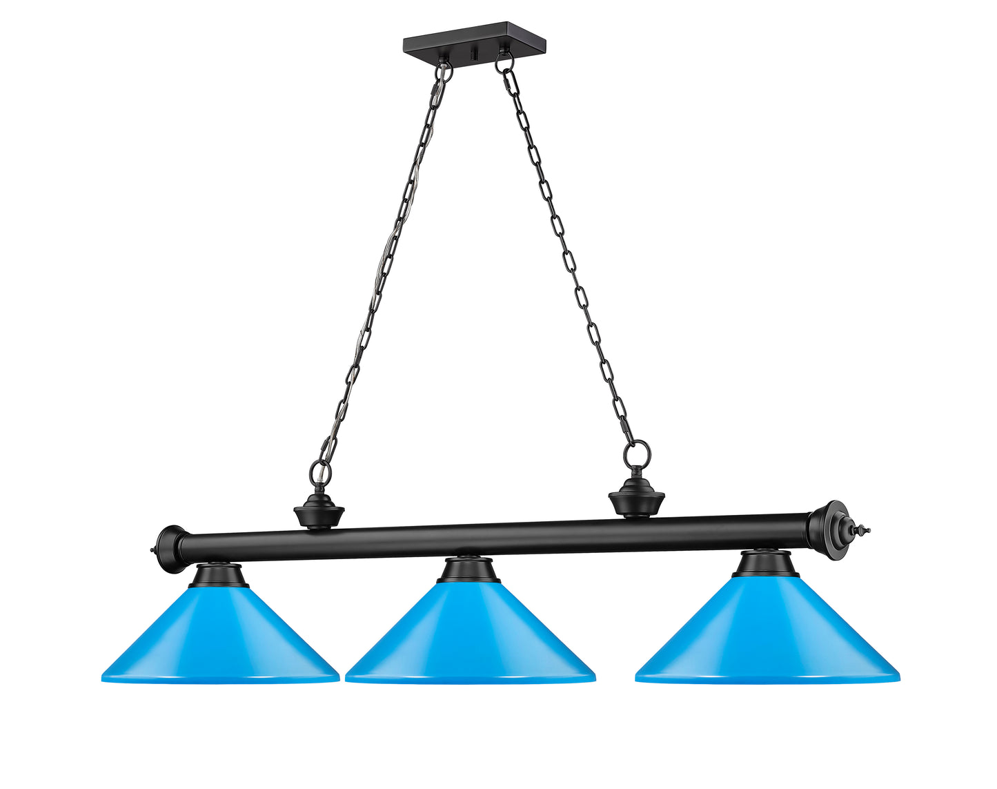 2306-3MB-MEB - Cordon 3 Light 58" Billiard - Matte Black