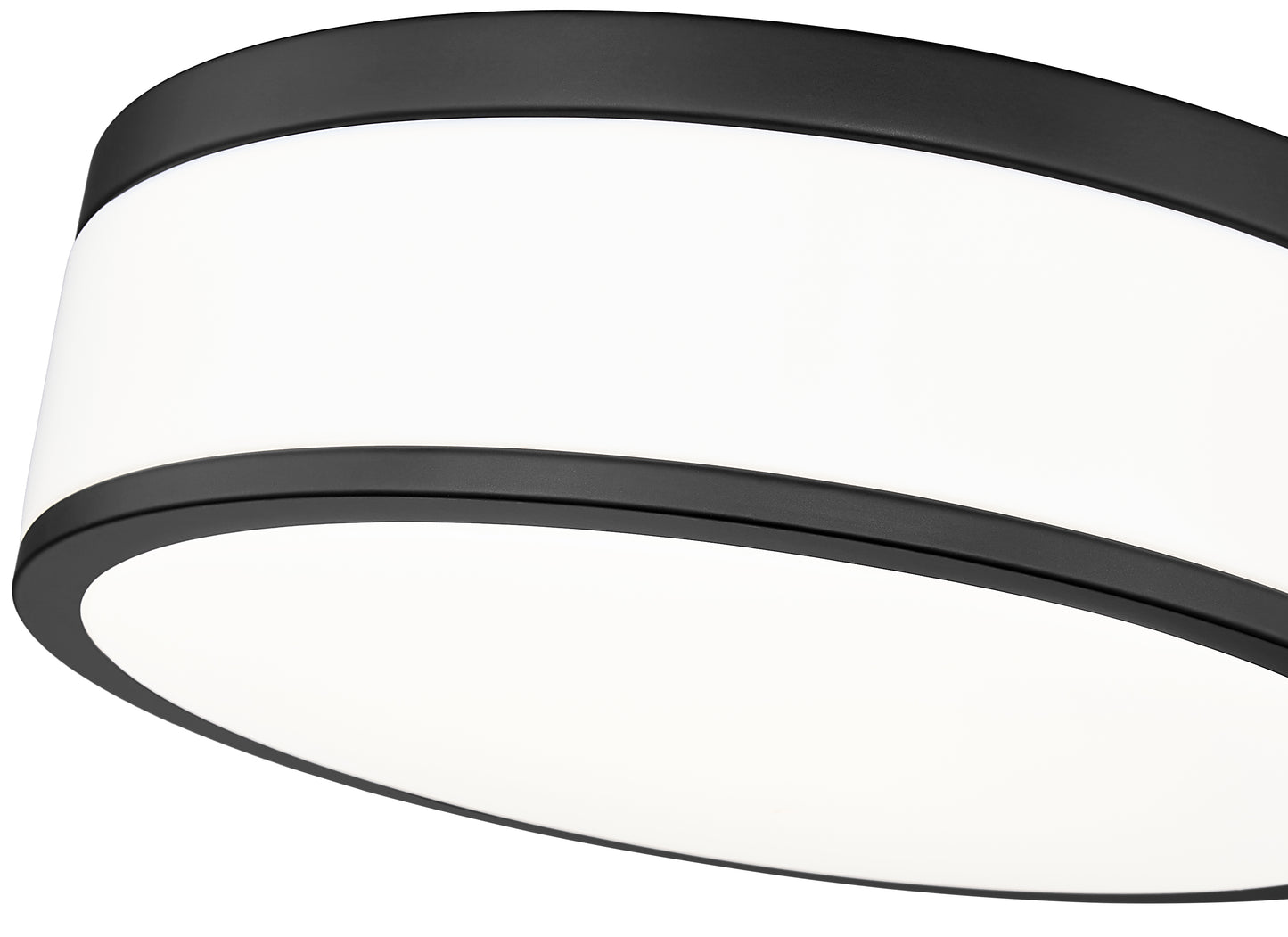 1012F12-MB-LED - Ballord 1 Light Flush 12" Mount - Matte Black