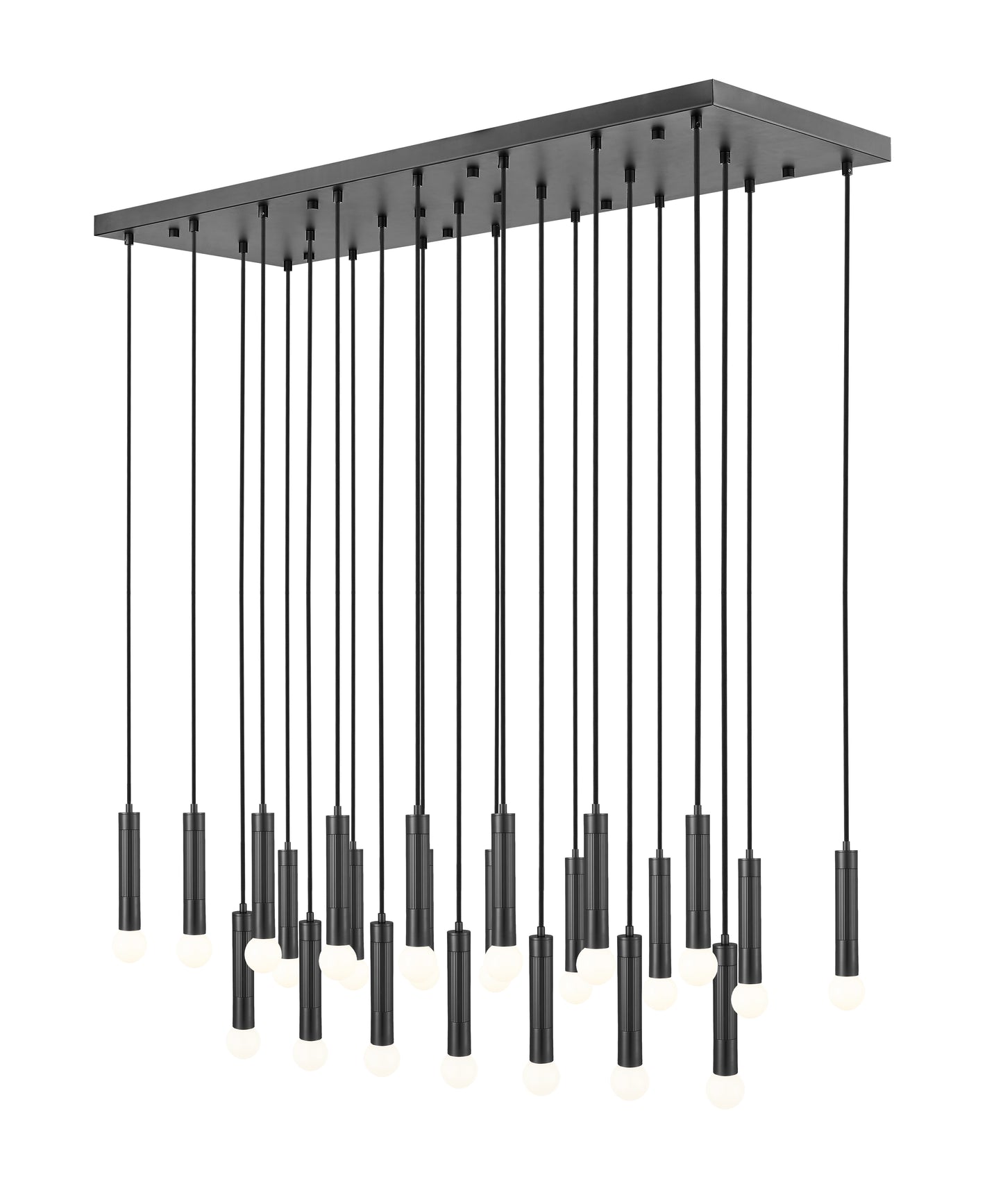 1956P-23L-MB - Stari 23 Light Linear 54" Chandelier - Matte Black