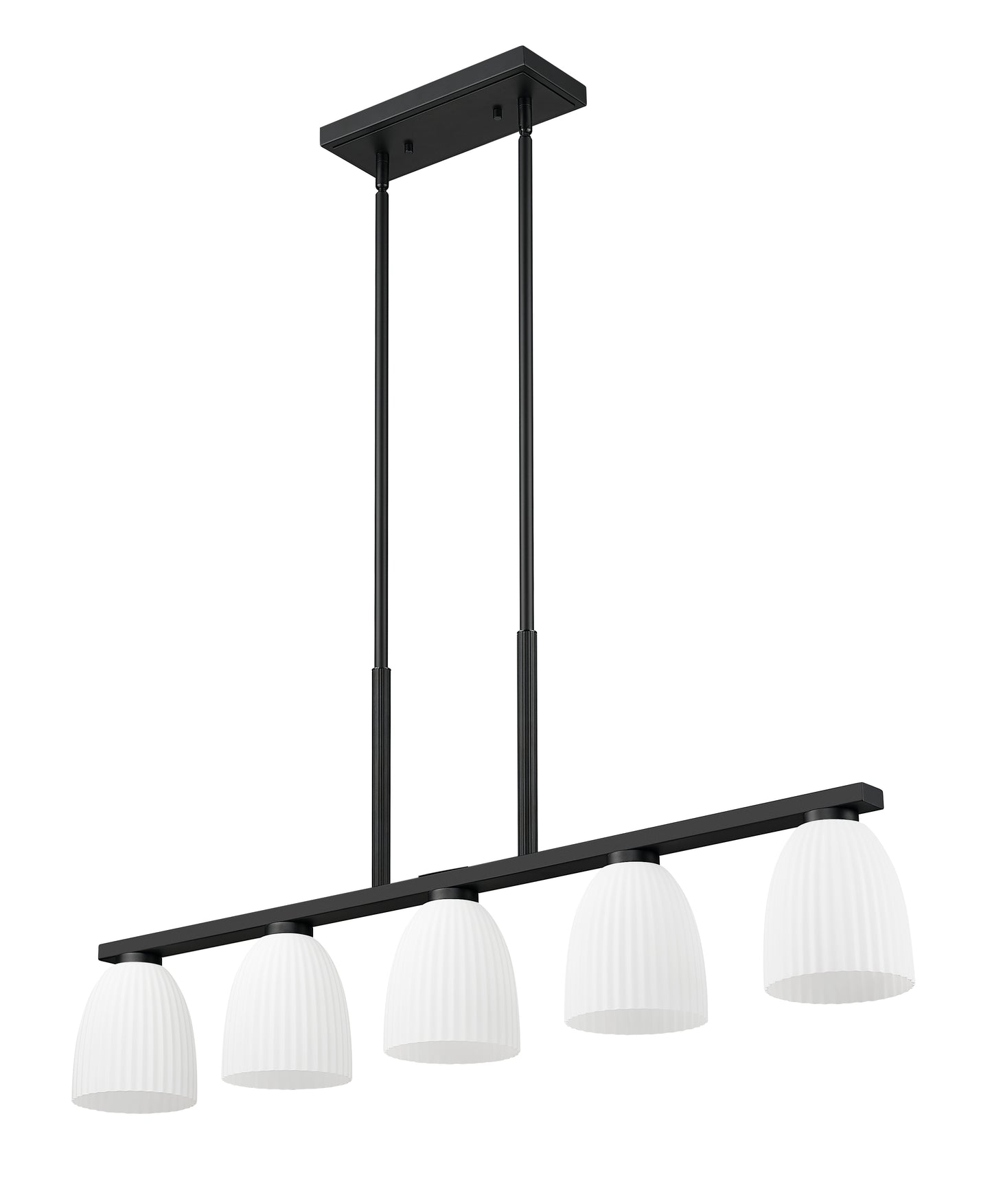 7518-5L-MB - Naya 5 Light Linear 44" Chandelier - Matte Black