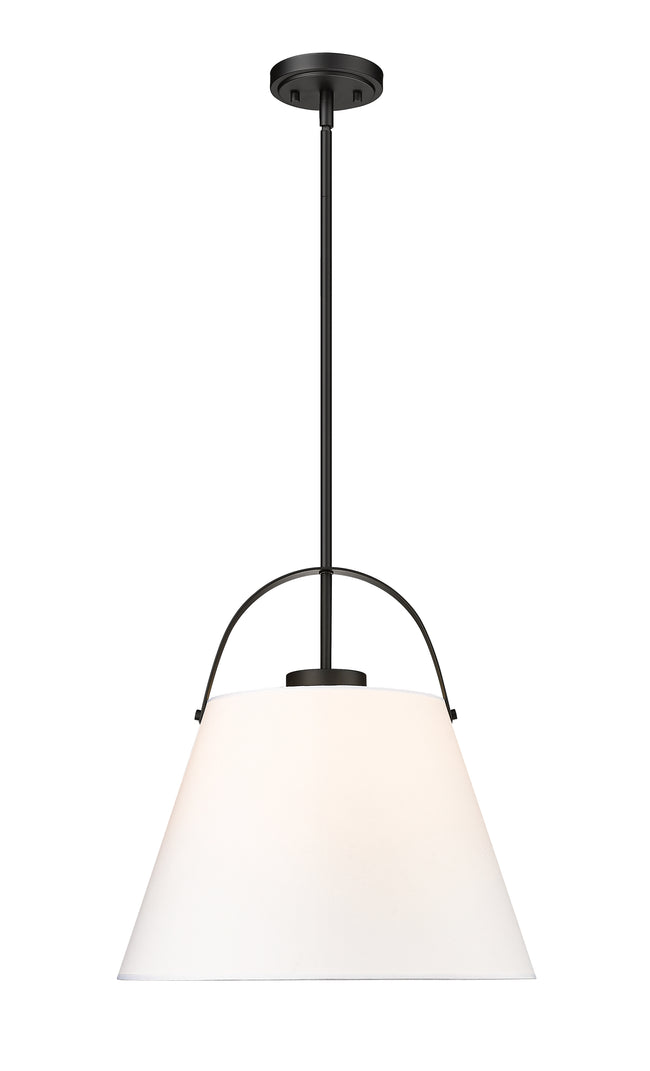 743P18-MB - Z-Studio 1 Light 18" Pendant - Matte Black