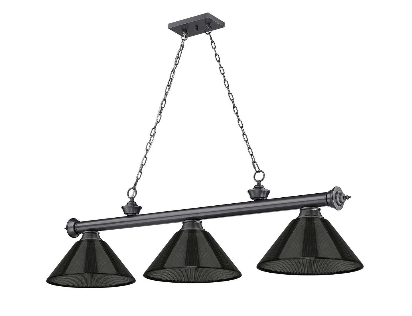 2306-3BP-ARS - Cordon 3 Light 57" Billiard - Bronze Plate