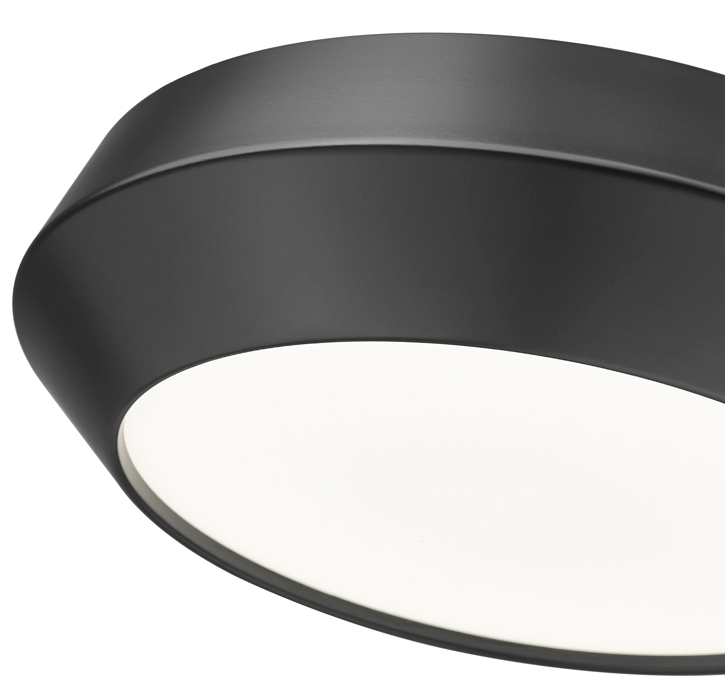 7701F12-MB-LED - Quasars 1 Light Flush 12" Mount - Matte Black