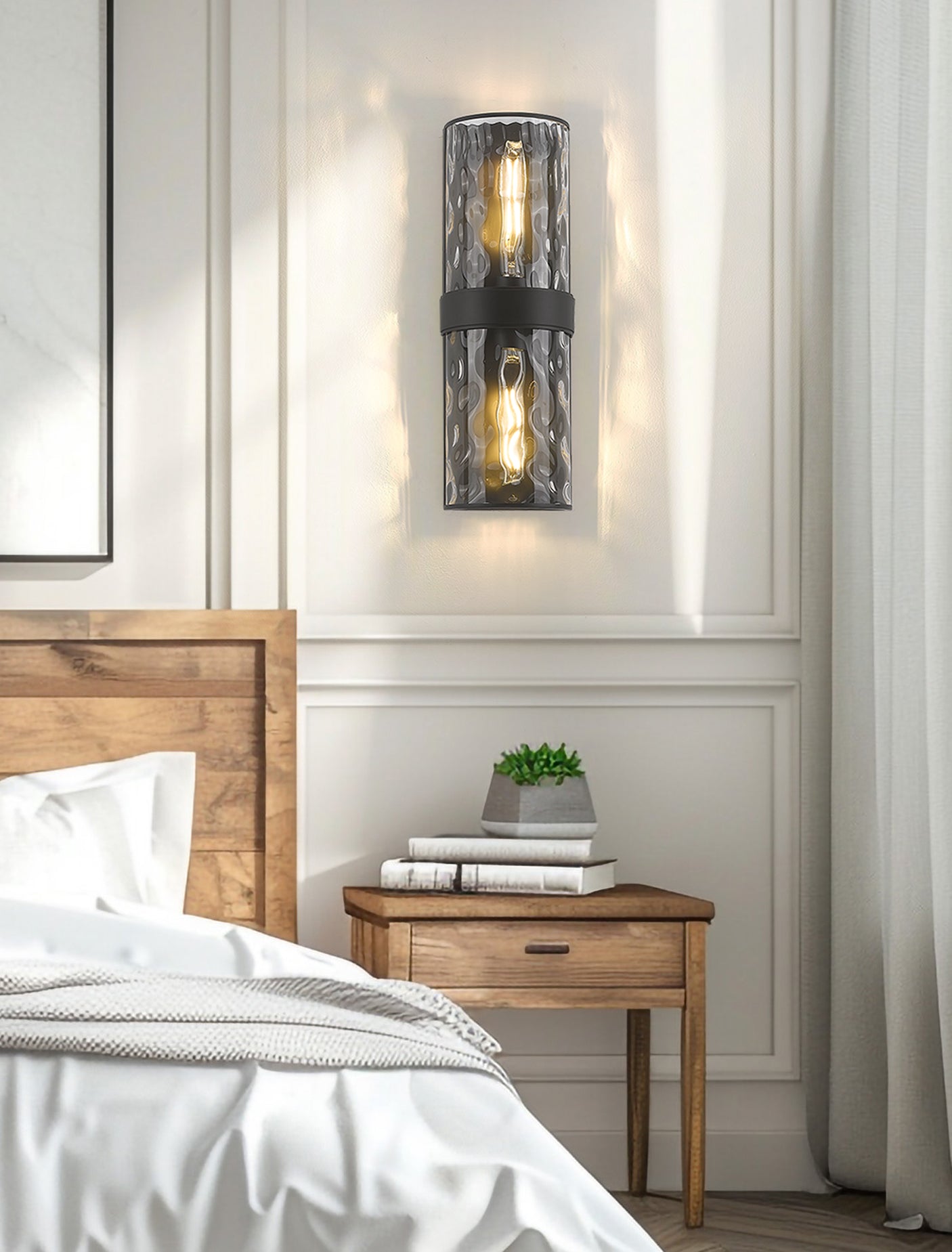 3053-2SL-MB - Meridian 2 Light Wall 18" Sconce - Matte Black