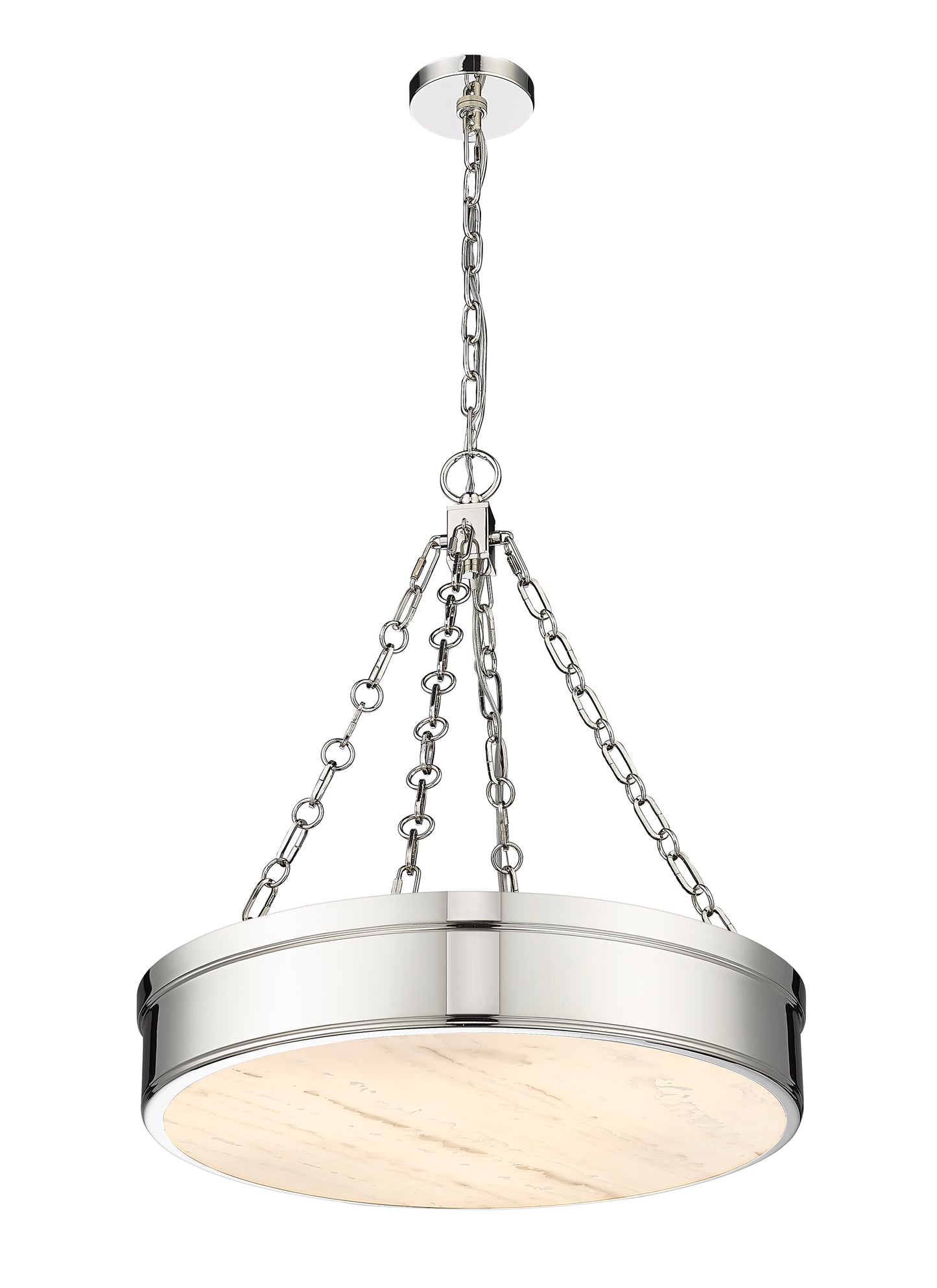 1944P22-PN-LED - Anders 3 Light 22" Chandelier - Polished Nickel