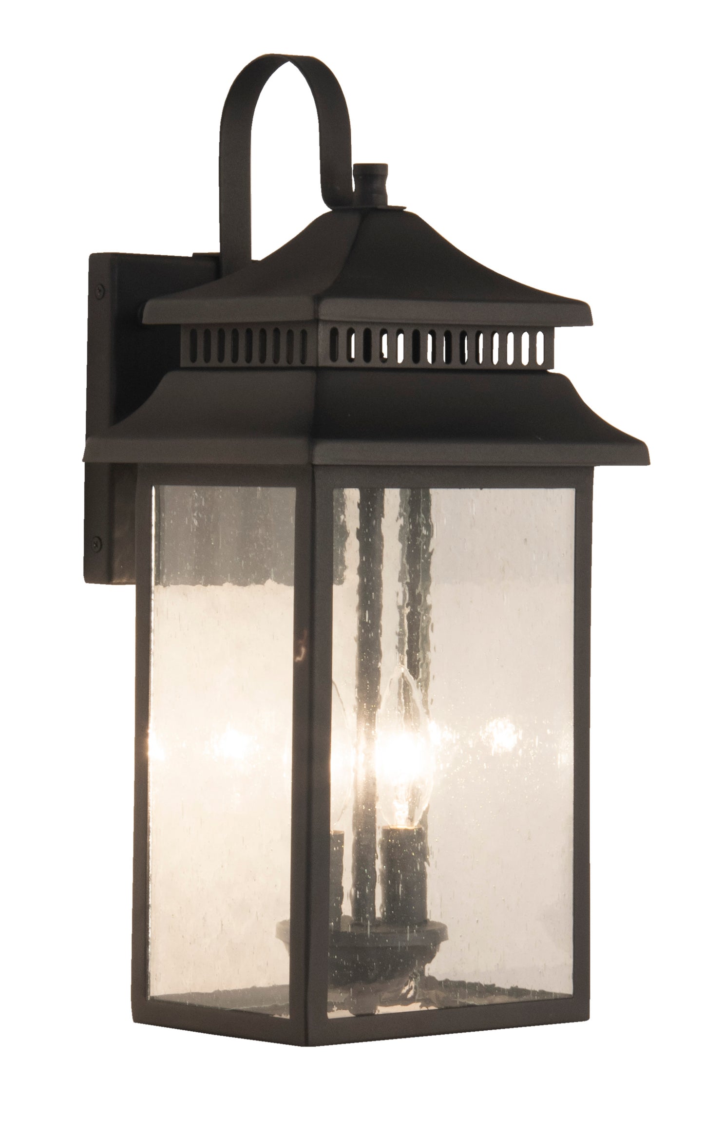 ZA3114-TB - Crossbend 2 Light 18" High Outdoor Wall Lantern - Textured Black