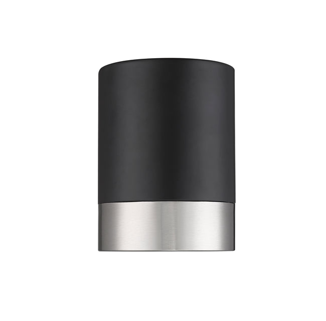 1006F6-MB-BN-LED - Algar 1 Light Flush 6" Mount - Matte Black / Brushed Nickel