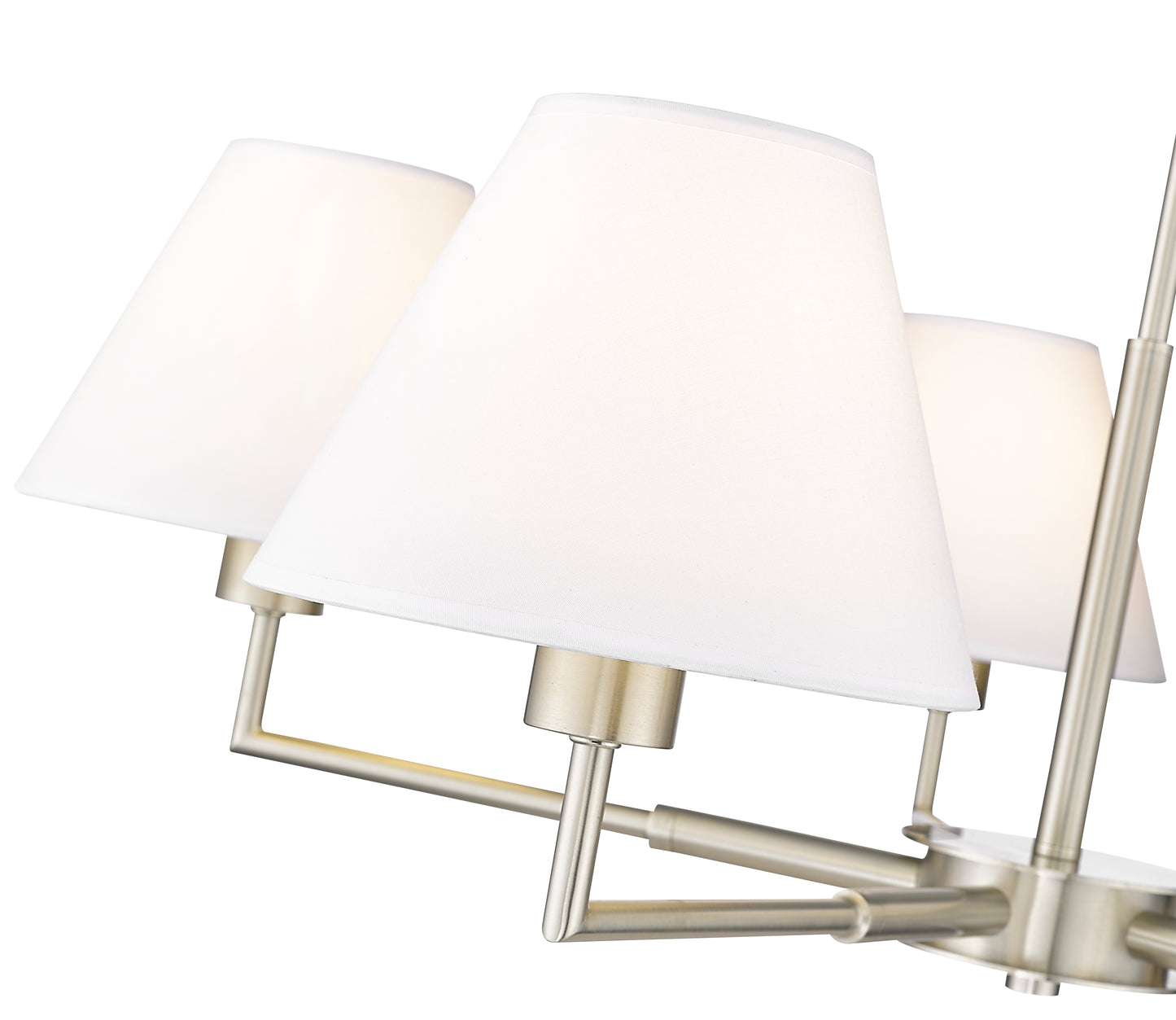 744-34R-BN - Leila 5 Light 34" Chandelier - Brushed Nickel