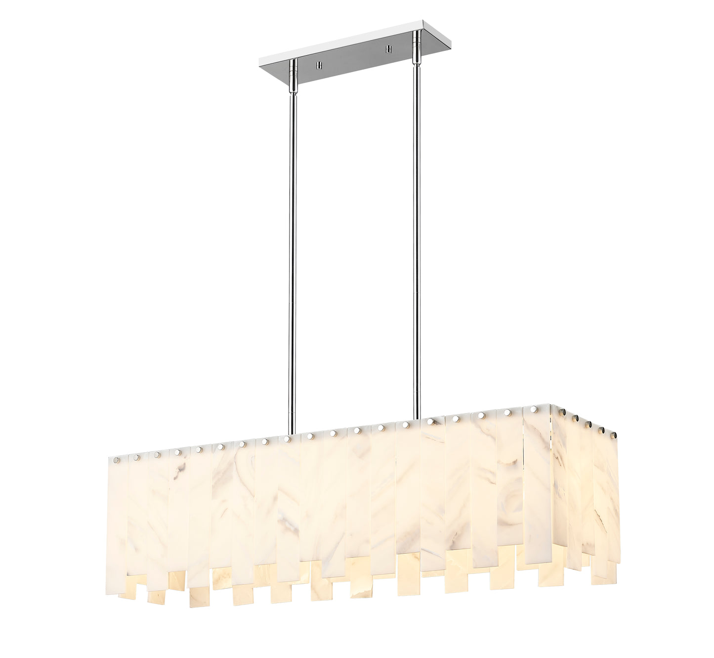345-40L-PN - Viviana 5 Light Linear 41" Chandelier - Polished Nickel