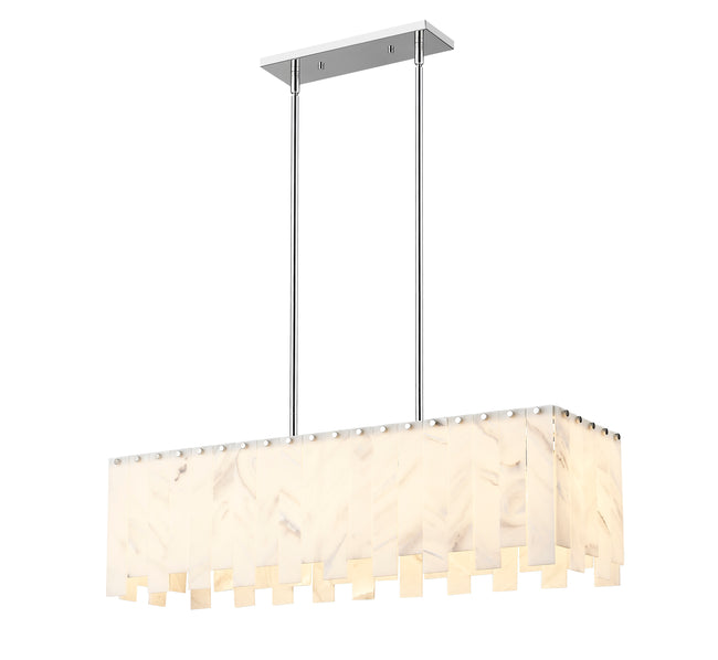345-40L-PN - Viviana 5 Light Linear 41" Chandelier - Polished Nickel