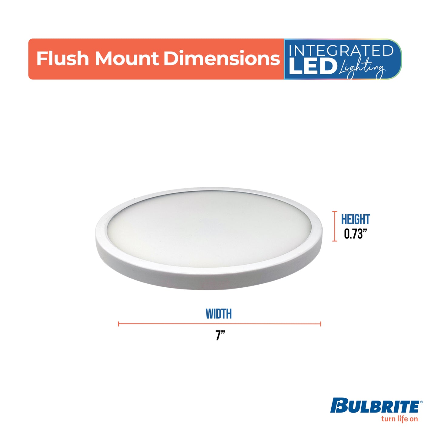 773607 - 7" Flush Mount LED Ceiling Light - 10.3 Watt - Adjustable CCT - White