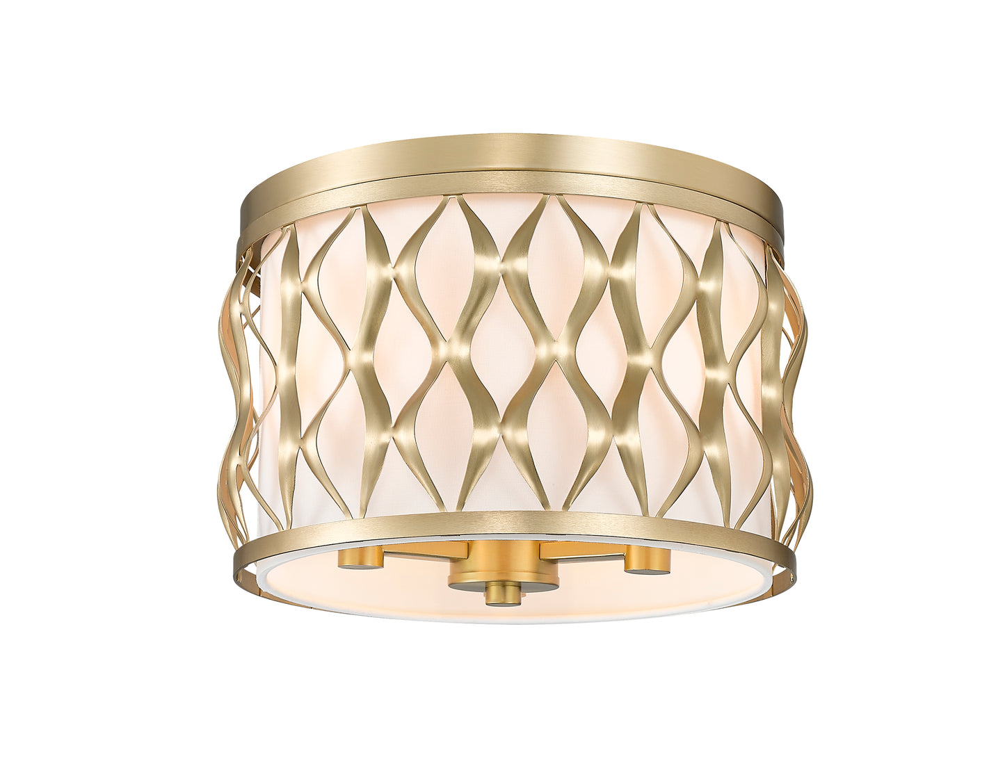 1948F12-MGLD - Harden 3 Light Flush 12" mount - Modern Gold