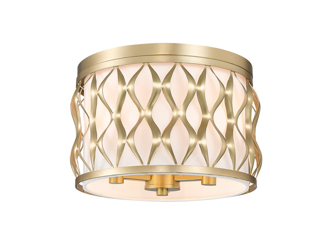 1948F12-MGLD - Harden 3 Light Flush 12" mount - Modern Gold