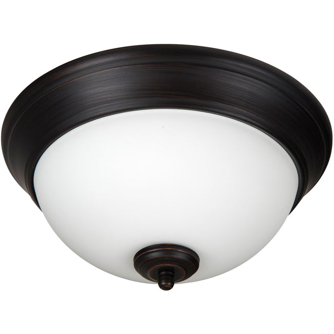 XP11ABZ-2W - Pro Builder Flush 2 Light 11" Wide Flush Mount - Aged Bronze Brushed