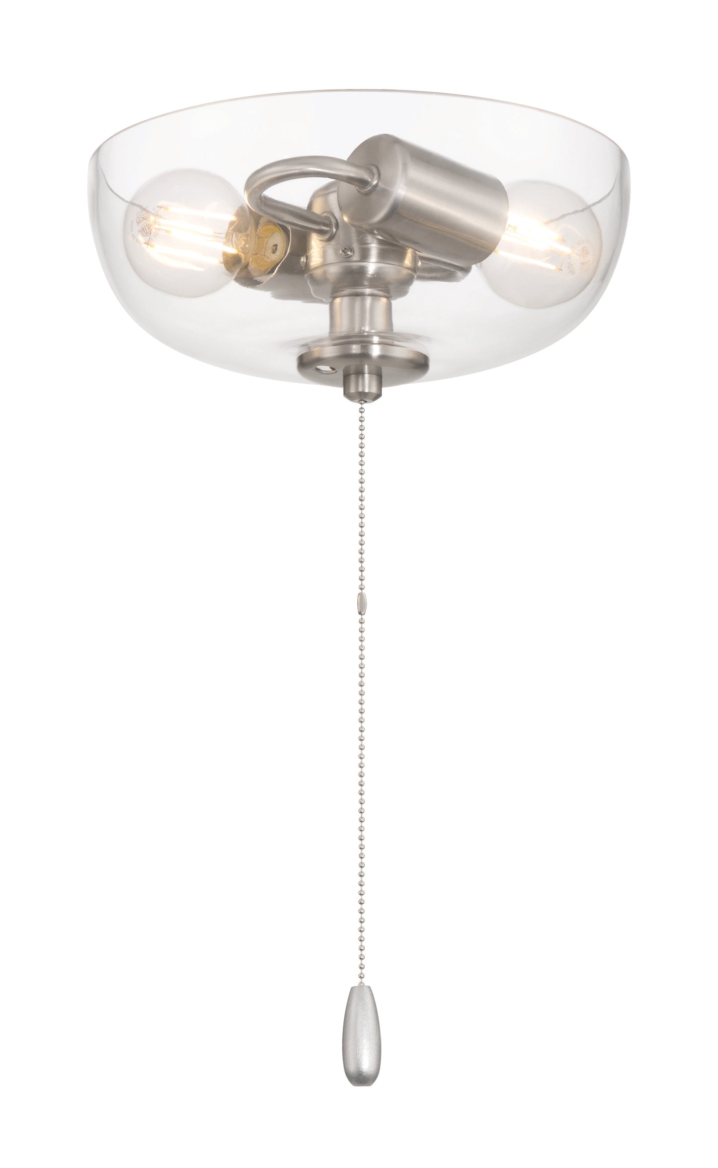 LK2601-2L-BNK - 2 Light Bowl Light Kit in Brushed Polished Nickel (Clear Glass)