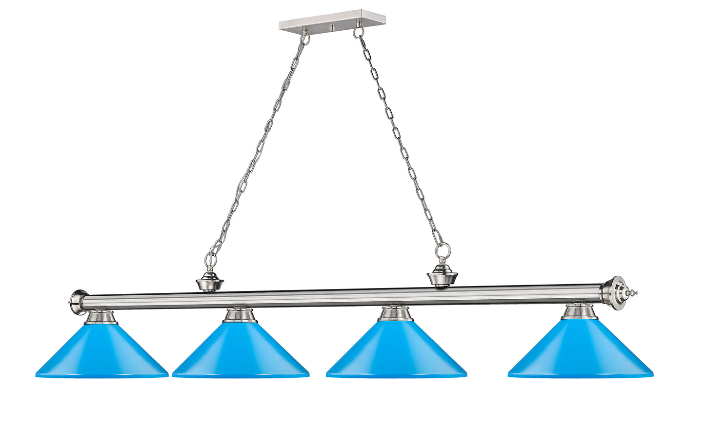 2306-4BN-MEB - Cordon 4 Light 82" Billiard - Brushed Nickel