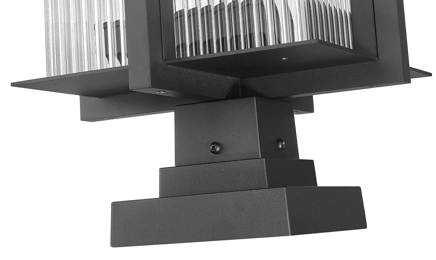 5031PHXLS-SQPM-BK - Fortis 3 Light Outdoor Pier Mounted 35" Fixture - Sand Black