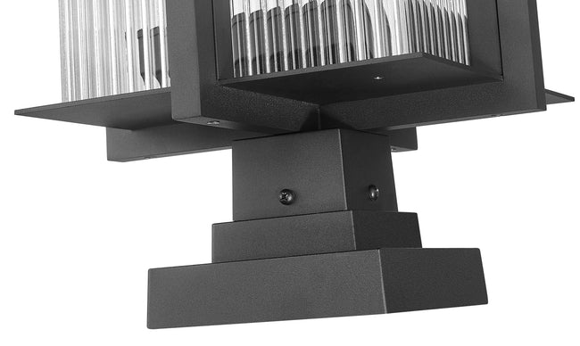 5031PHXLS-SQPM-BK - Fortis 3 Light Outdoor Pier Mounted 35" Fixture - Sand Black
