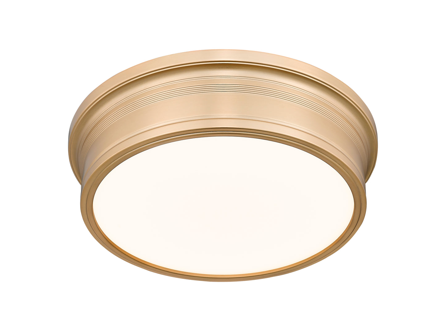 7702F16-MGLD-LED - Bentley 1 Light Flush 16" Mount - Modern Gold