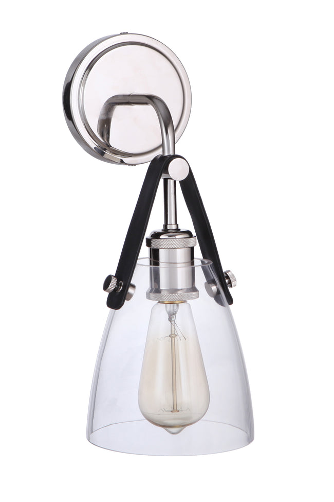 51361-PLN - Hagen 1 Light 14.17" High Wall Sconce - Polished Nickel